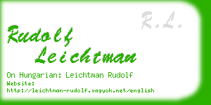 rudolf leichtman business card